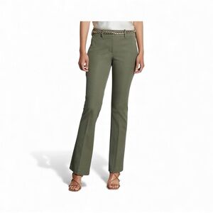 ⭐️NWOT—Elie Tahari Stretch Twill and Flare Pant Olive Gree